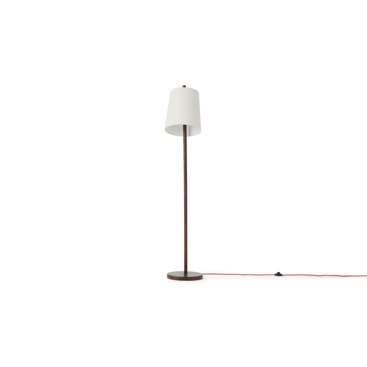 Sveinn Wood Floor Lamp, Dark Wood and White – image 6