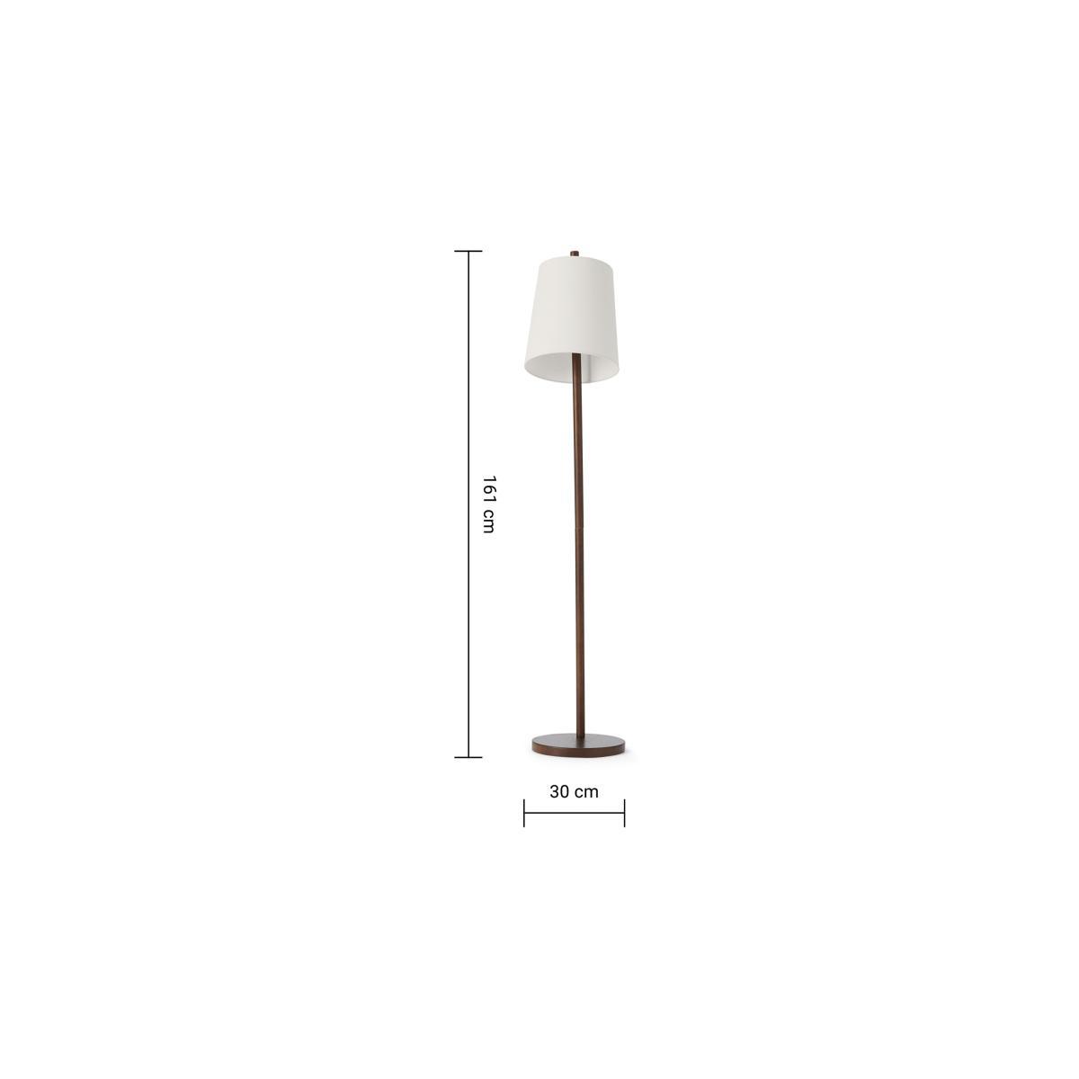 Sveinn Wood Floor Lamp, Dark Wood and White – image 9