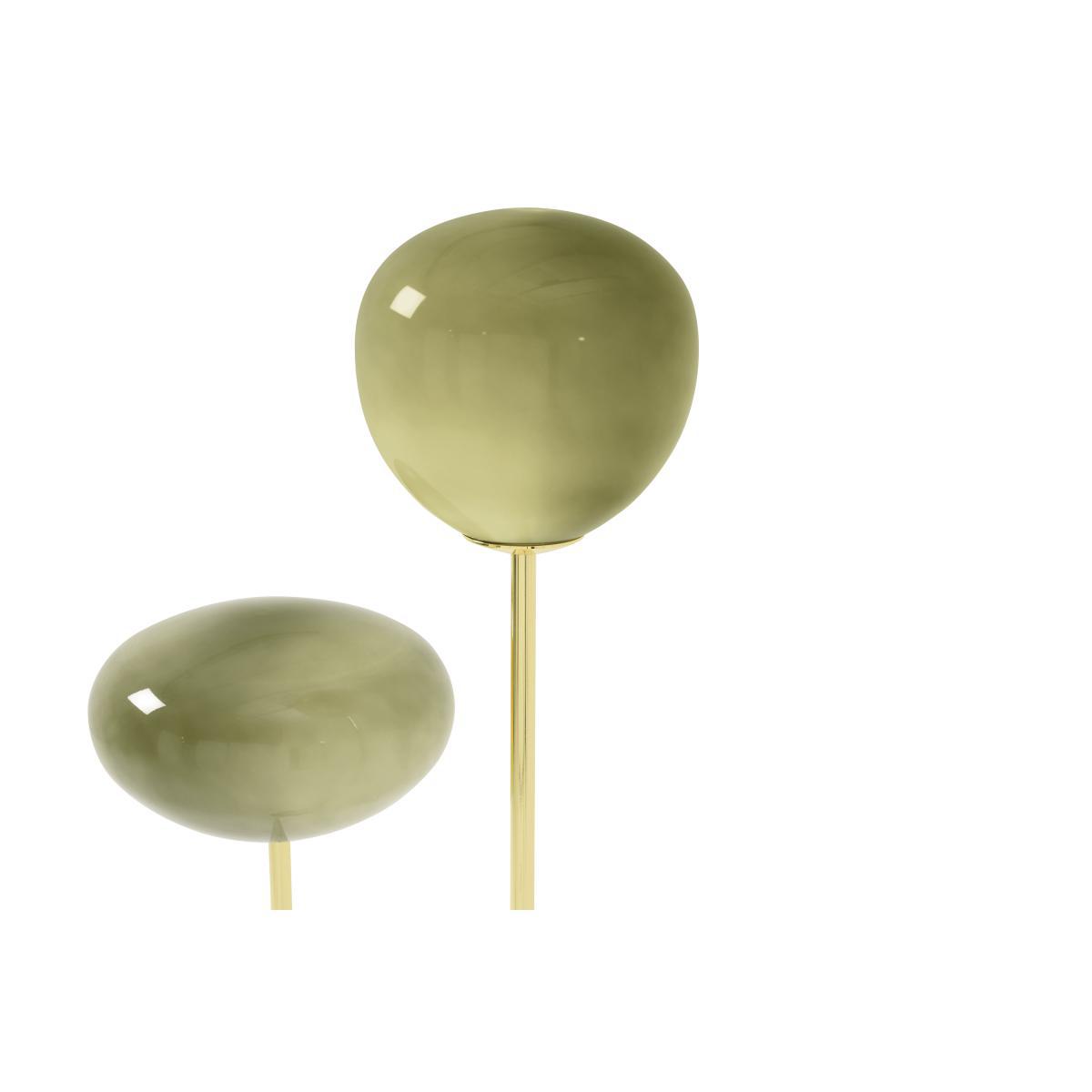 Adrianne Multi Floor Lamp, Green Glass & Brass – image 6