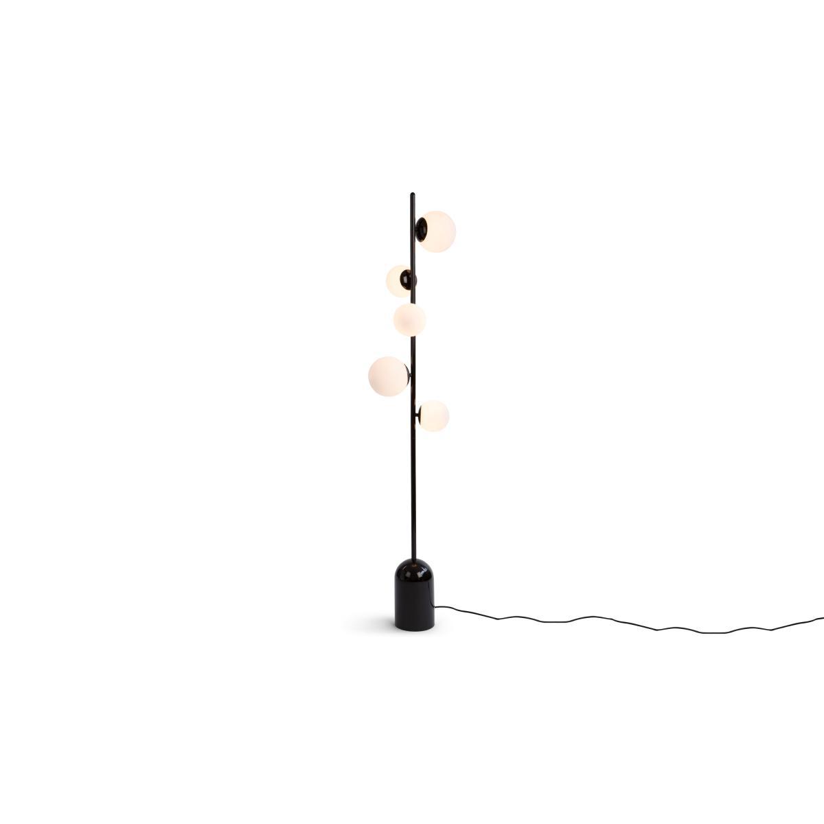Vetro Floor Lamp, Black and Opal Glass – image 3