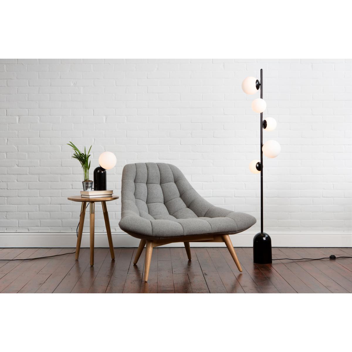 Vetro Floor Lamp, Black and Opal Glass – image 4