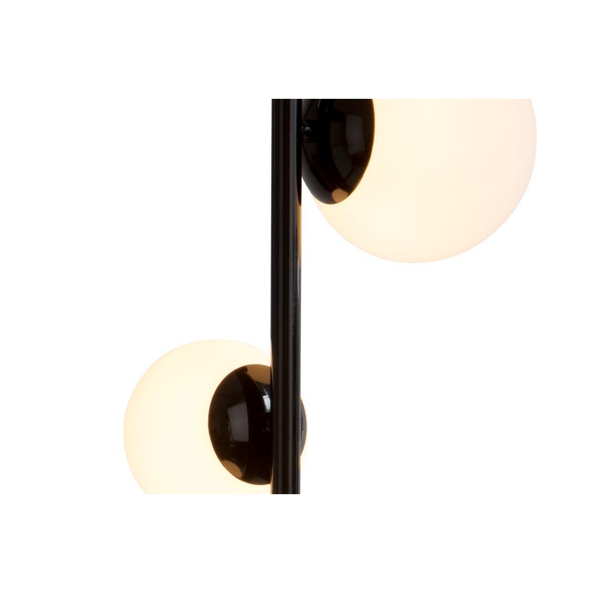 Vetro Floor Lamp, Black and Opal Glass – image 5
