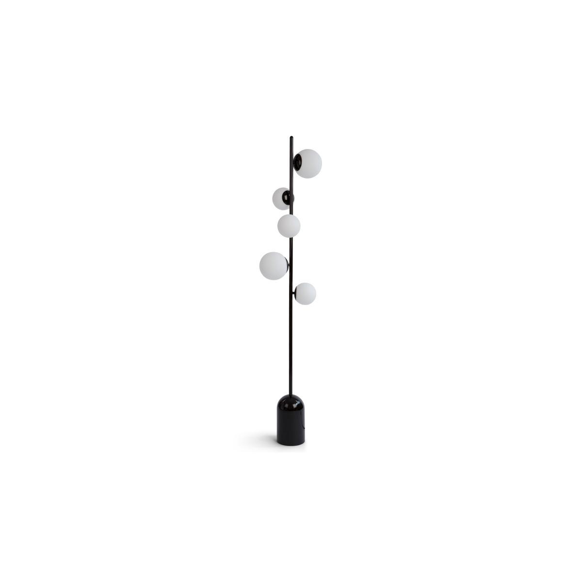 Vetro Floor Lamp, Black and Opal Glass – image 6