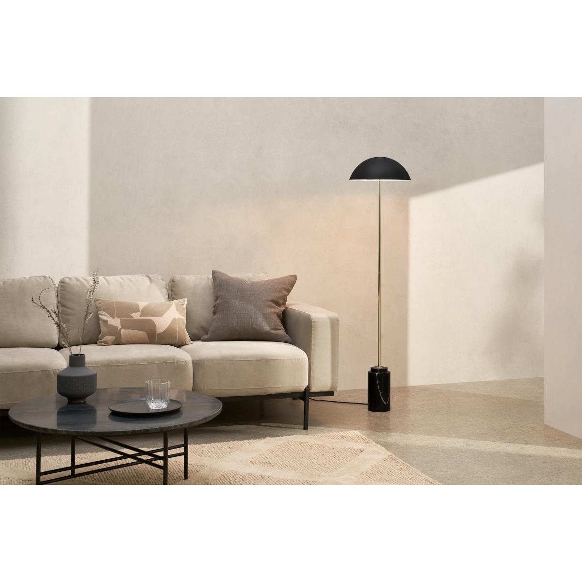 Adalyn Floor Lamp, Black Marble & Brass – image 4