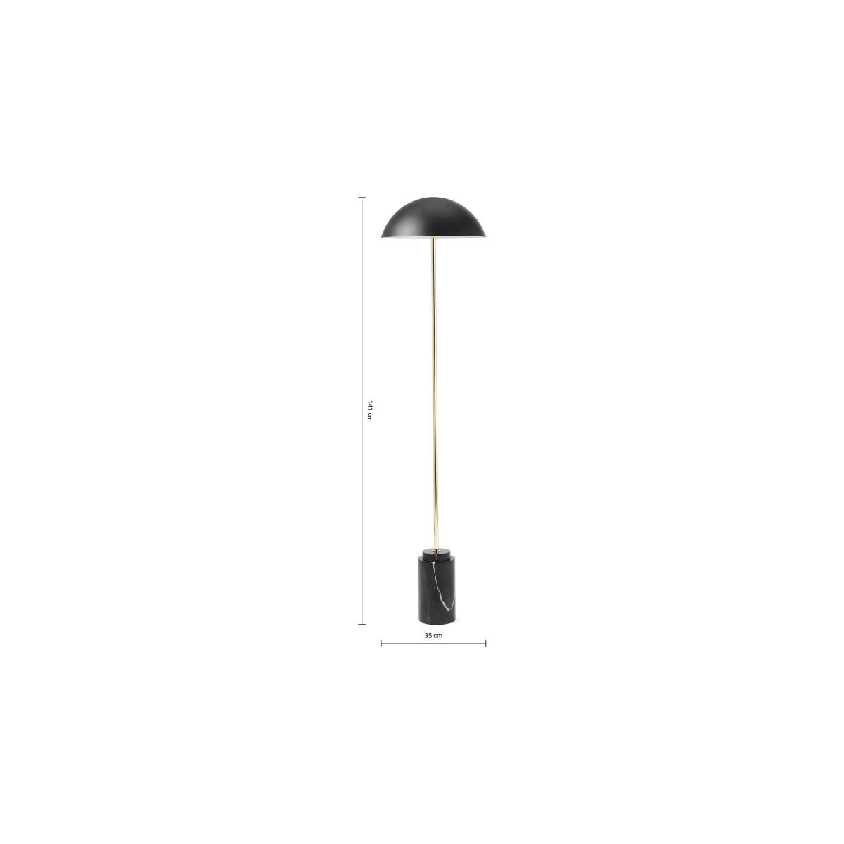 Adalyn Floor Lamp, Black Marble & Brass – image 8