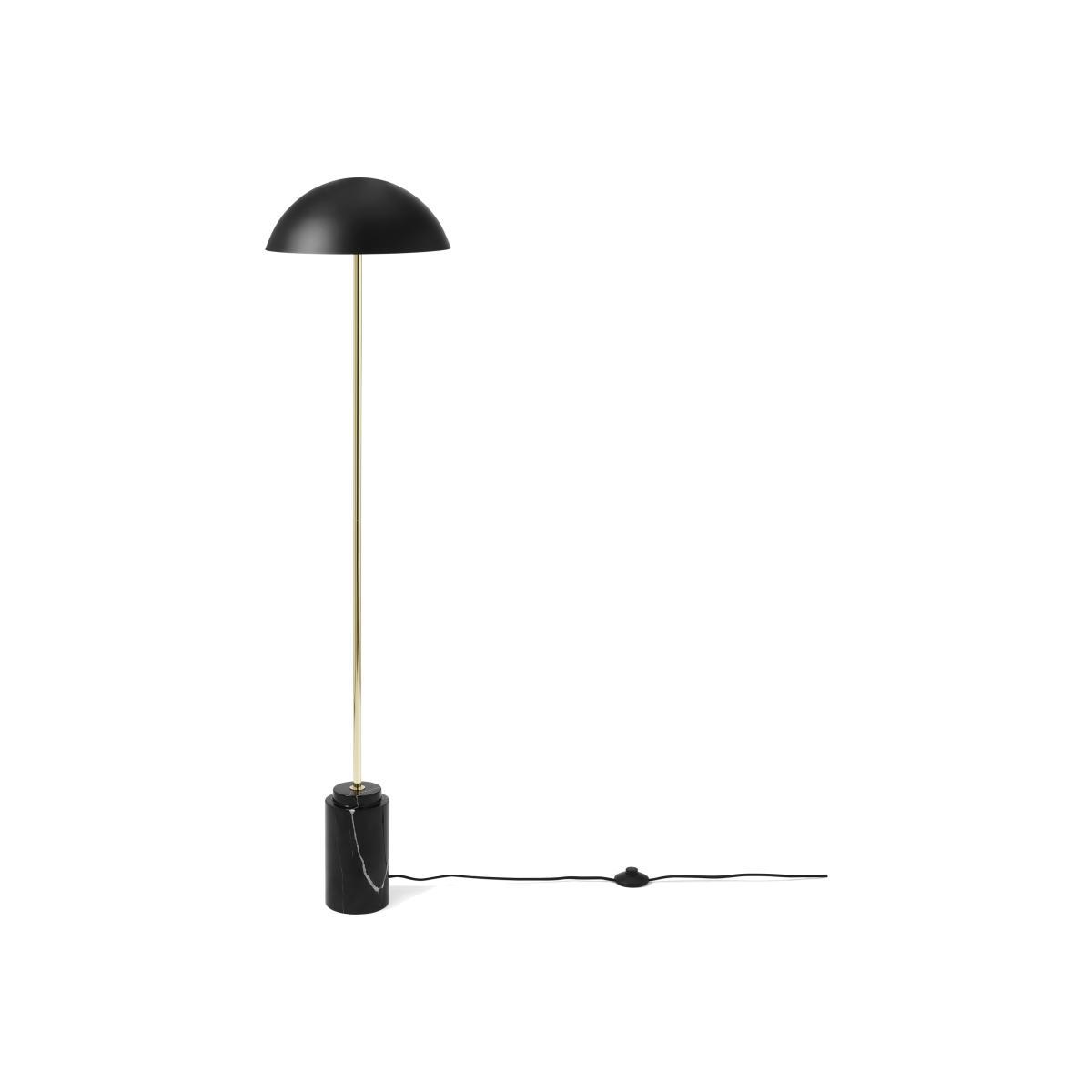 Adalyn Floor Lamp, Black Marble & Brass – image 1
