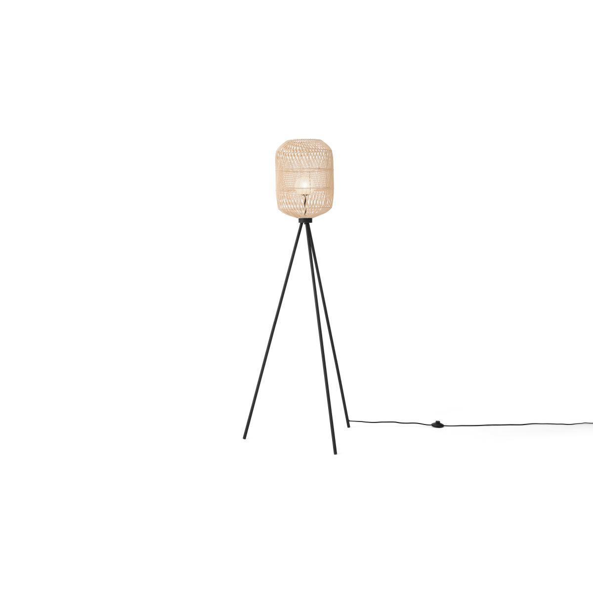 Java Tripod Floor Lamp, Natural Rattan – image 3