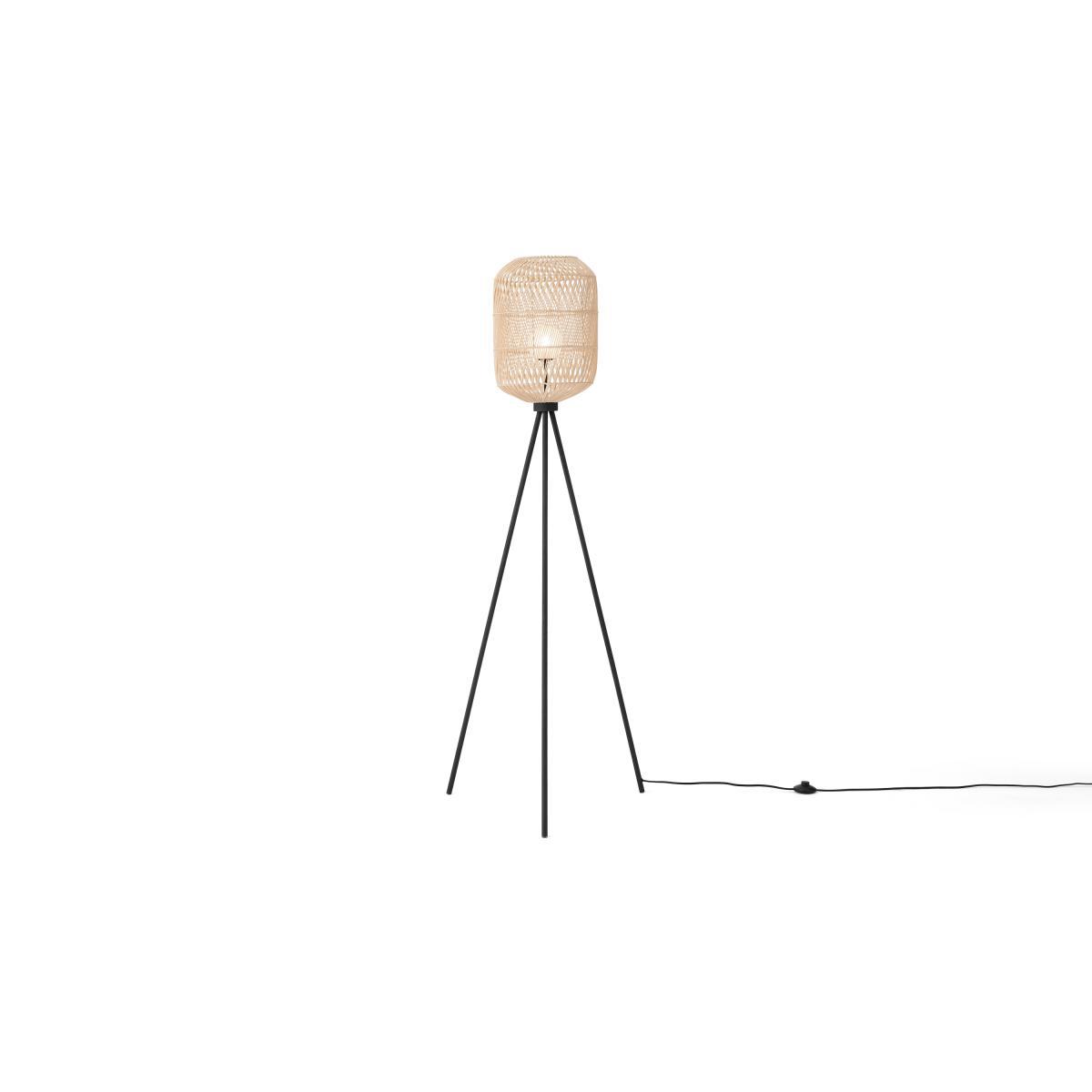 Java Tripod Floor Lamp, Natural Rattan – image 6