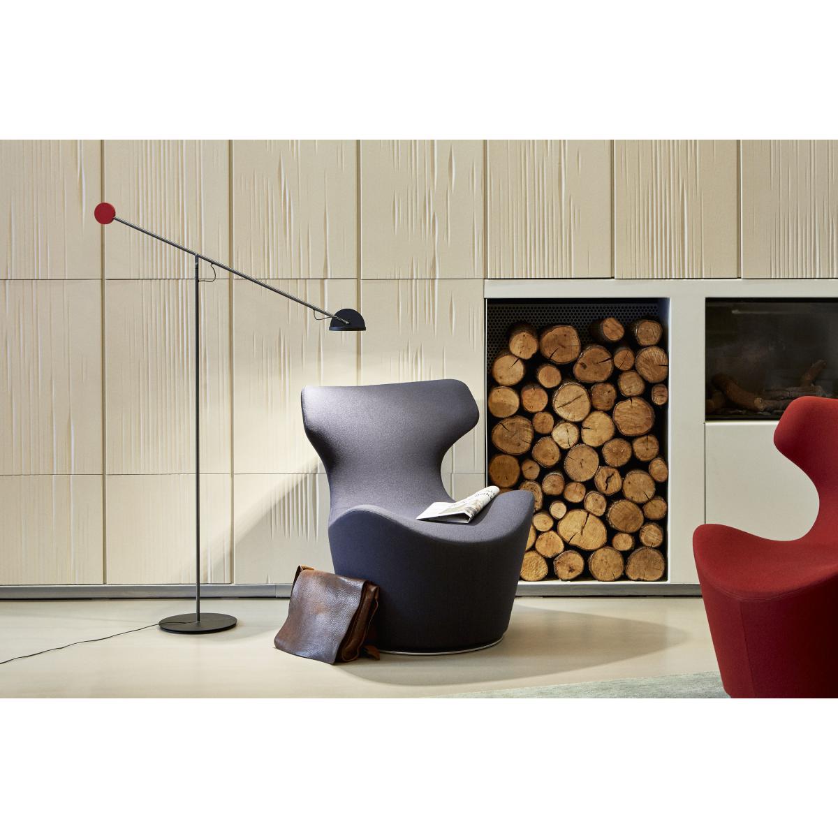 Copérnica Floor lamp - / H 130 cm by Marset Grey/Black – image 2