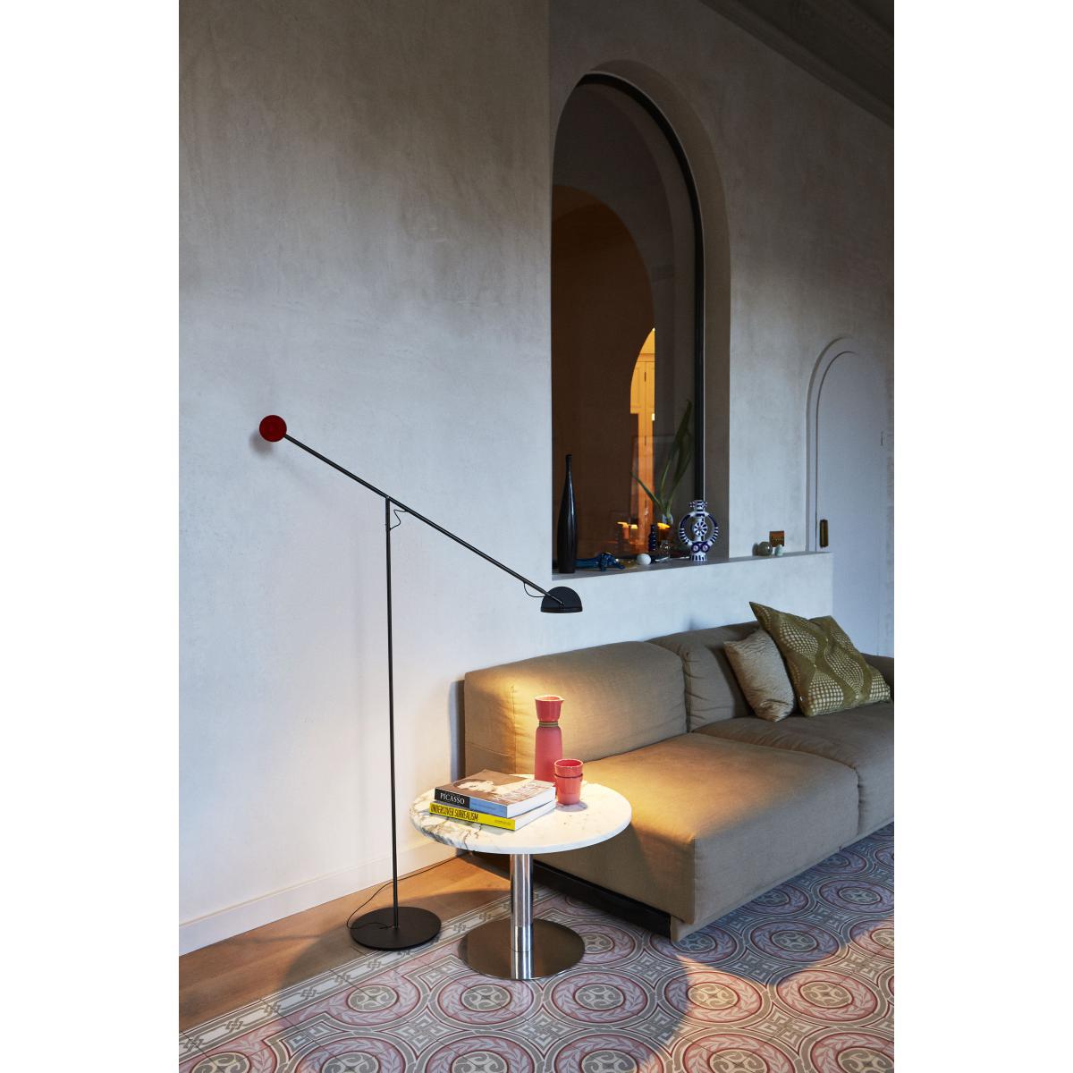Copérnica Floor lamp - / H 130 cm by Marset Grey/Black – image 3