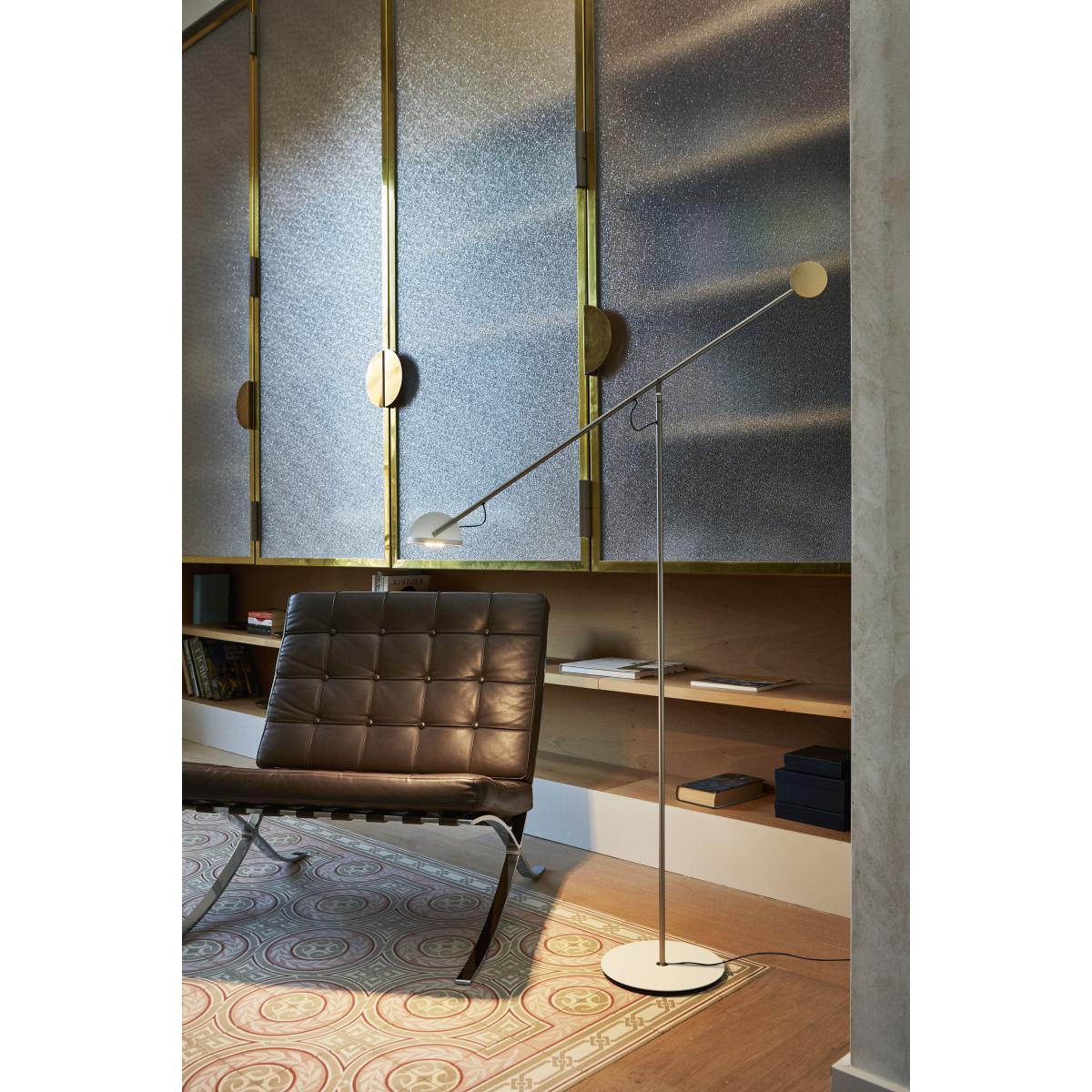 Copérnica Floor lamp - / H 130 cm by Marset Grey/Black – image 4