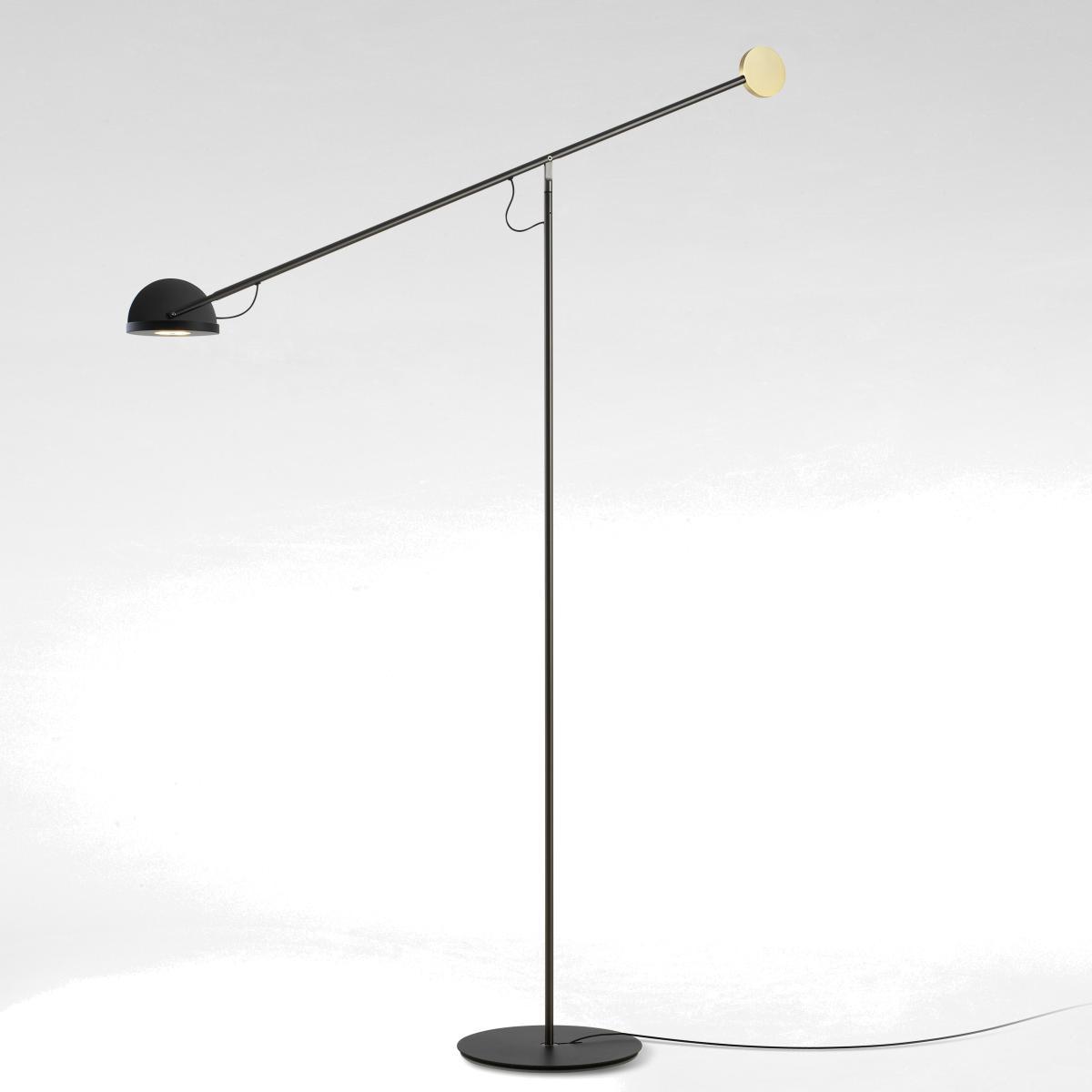 Copérnica Floor lamp - / H 130 cm by Marset Grey/Black – image 1