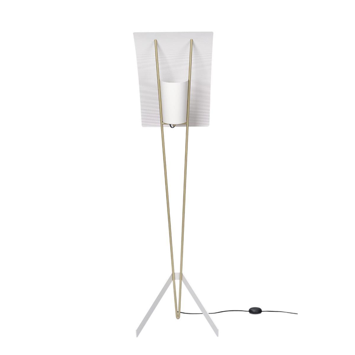 G30 Floor lamp - / 1958 reissue, Pierre Guariche by SAMMODE STUDIO White/Gold – image 2