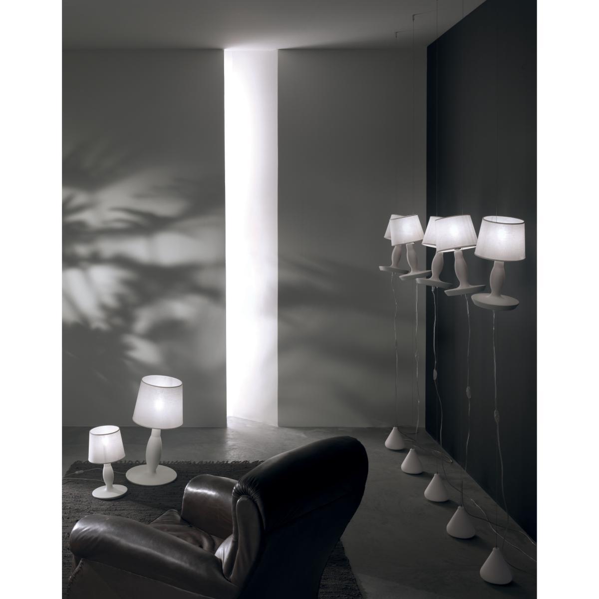Norma M Floor lamp - Ceramic & Linen - Adjustable in height by Karman White – image 2