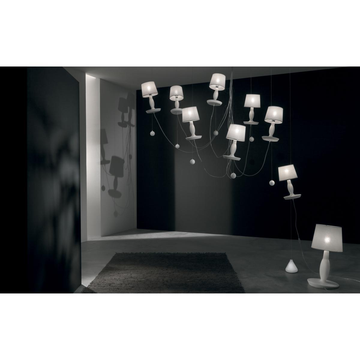 Norma M Floor lamp - Ceramic & Linen - Adjustable in height by Karman White – image 4