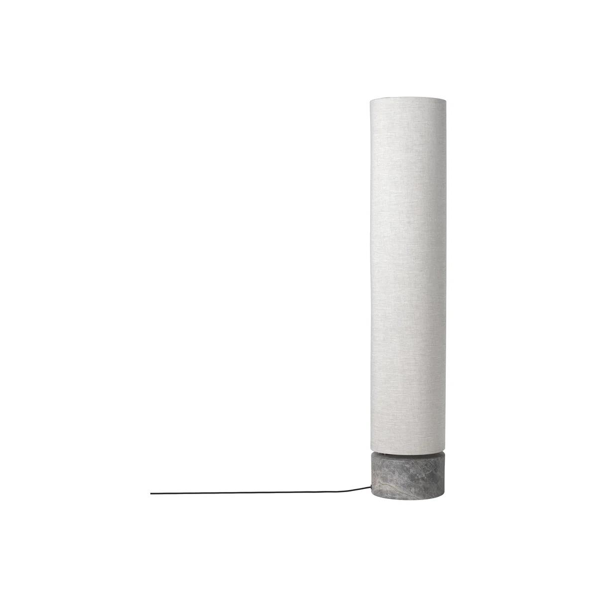 The Unbound LED Floor lamp - / H 120 cm - Fabric & marble / Swivels by Gubi Beige – image 1