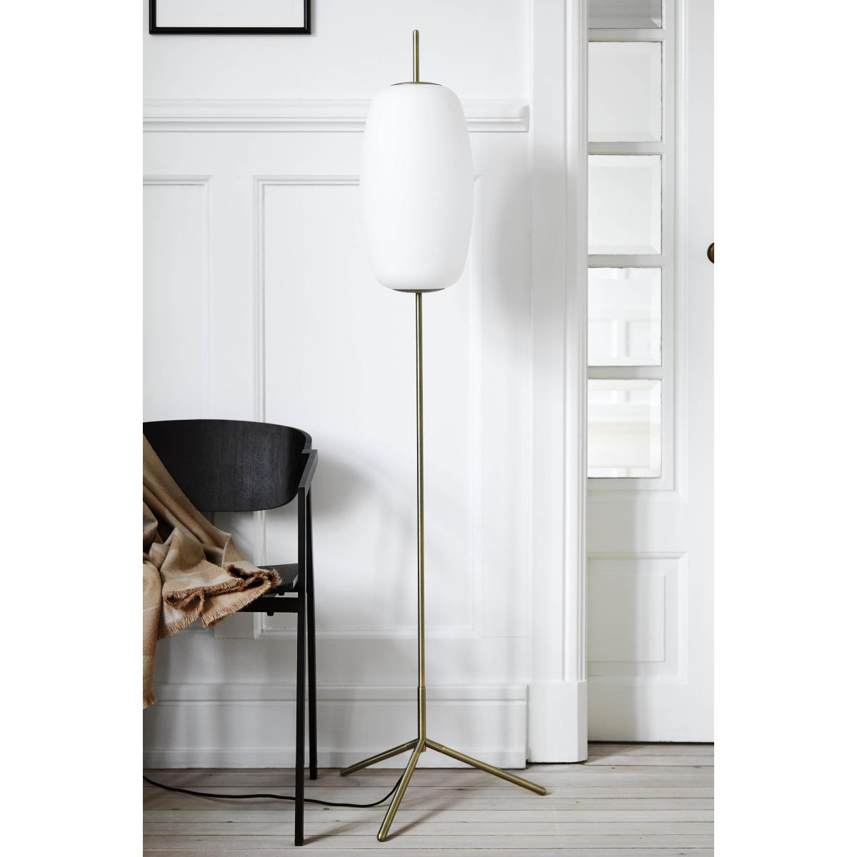 Silk Floor lamp - / Glass by Frandsen White/Gold/Metal – image 2