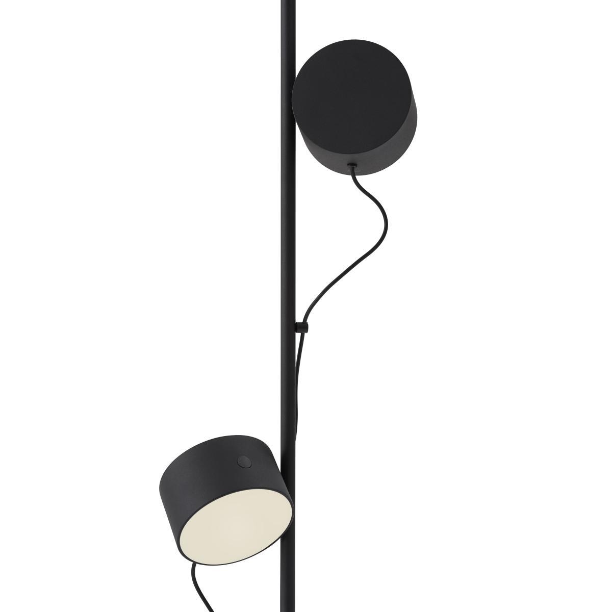 Post Floor lamp - / LED - 2 adjustable magnetic spotlights by Muuto Black – image 2