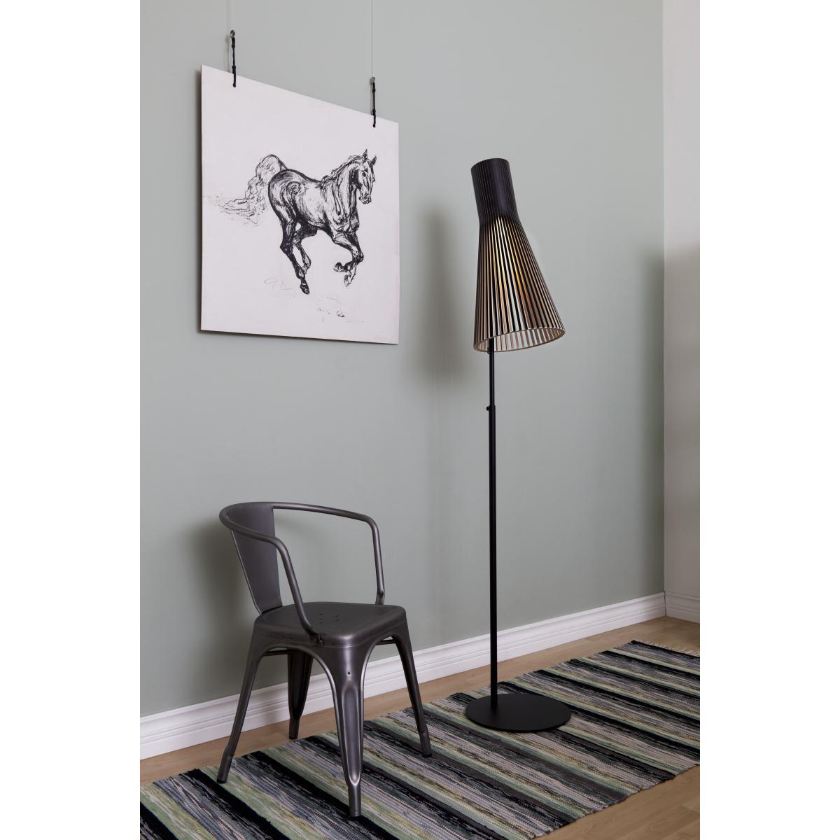 Secto Floor lamp - / H adjustable 175 to 185 cm by Secto Design Black – image 1