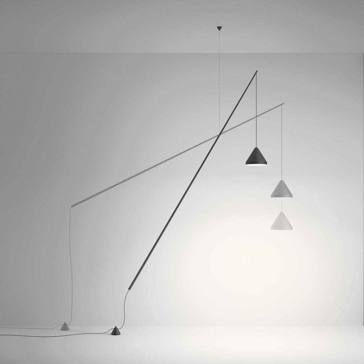 North Floor lamp - / Suspendu & orientable - LED by Vibia Grey – image 2