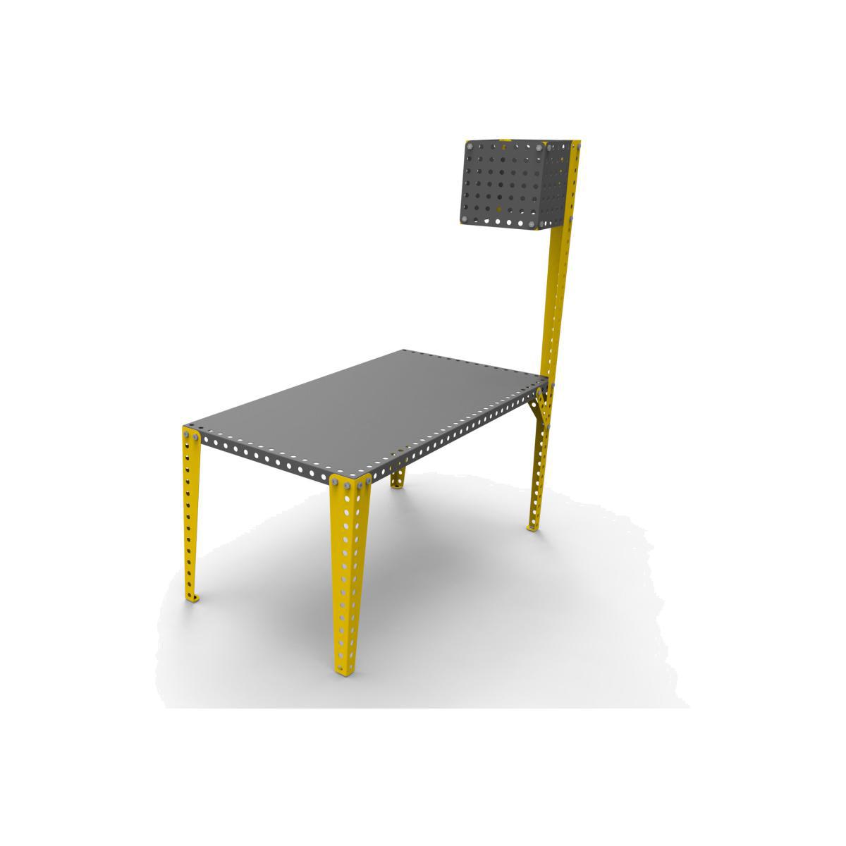 Floor lamp - H 180 cm / To screw on Meccano tables by Meccano Home Yellow/Grey/Black – image 1