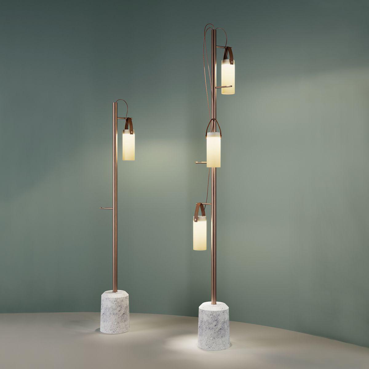 Galerie LED Small reading lamp - / Marble base - H 150 cm by Fontana Arte White/Metal – image 2