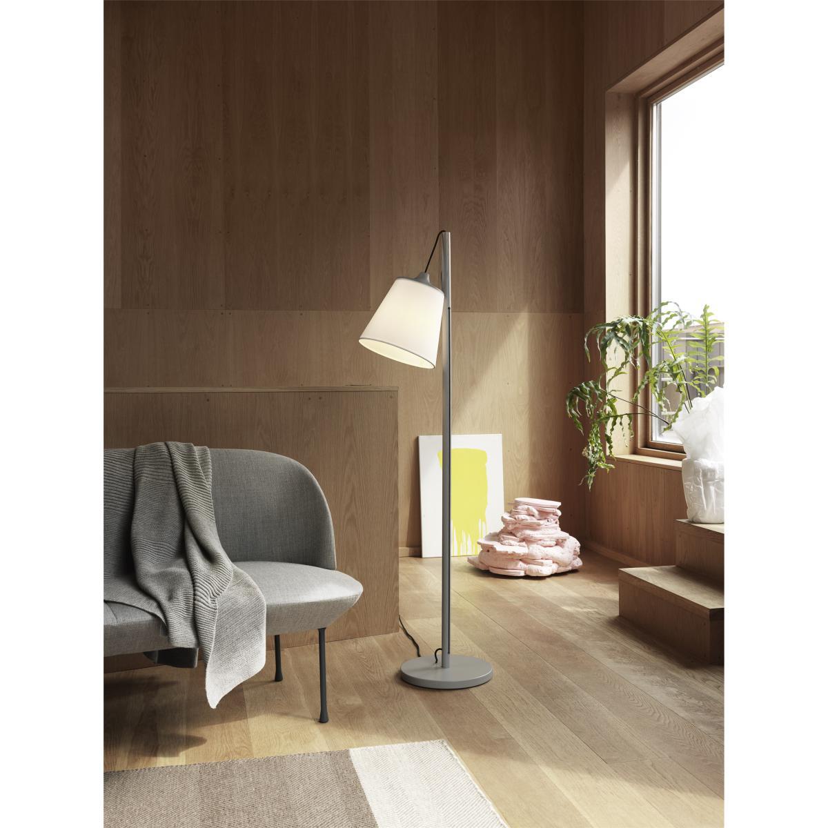 Pull Lamp Floor lamp - / Adjustable lampshade - Hand-crafted by Muuto Grey – image 4