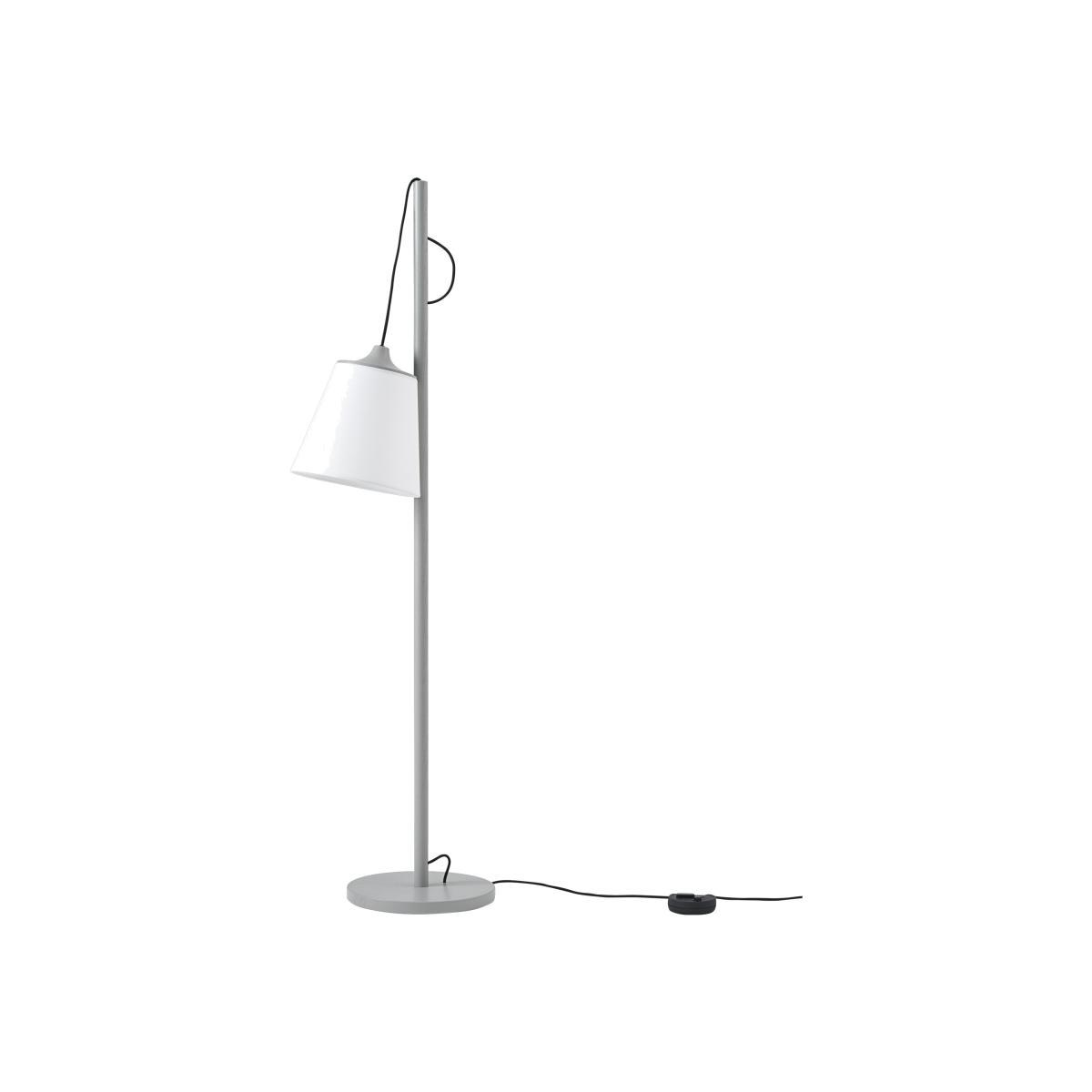 Pull Lamp Floor lamp - / Adjustable lampshade - Hand-crafted by Muuto Grey – image 1