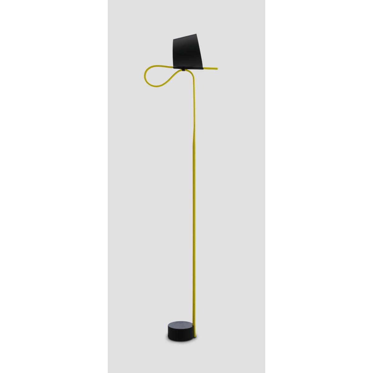 Rope Trick Floor lamp - LED - Adjustable shade by Hay Yellow – image 4