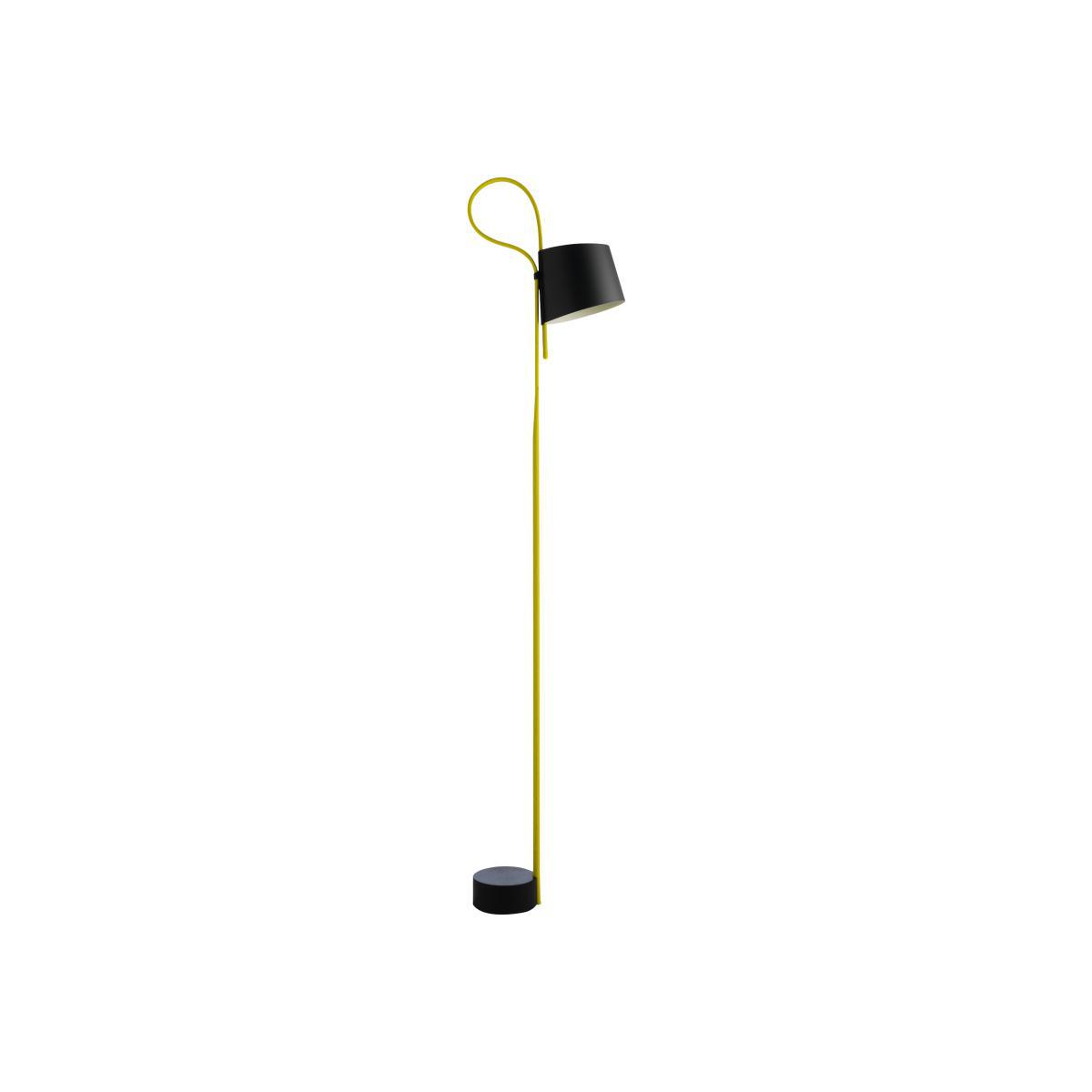Rope Trick Floor lamp - LED - Adjustable shade by Hay Yellow – image 1