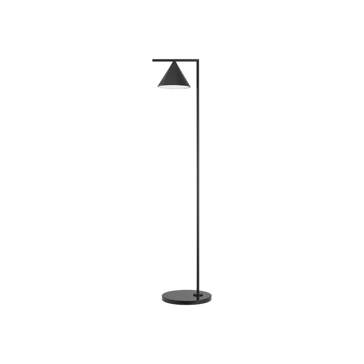 Captain Flint Indoor Floor lamp - 154 cm - Adjustable - Marble base by Flos Black – image 1