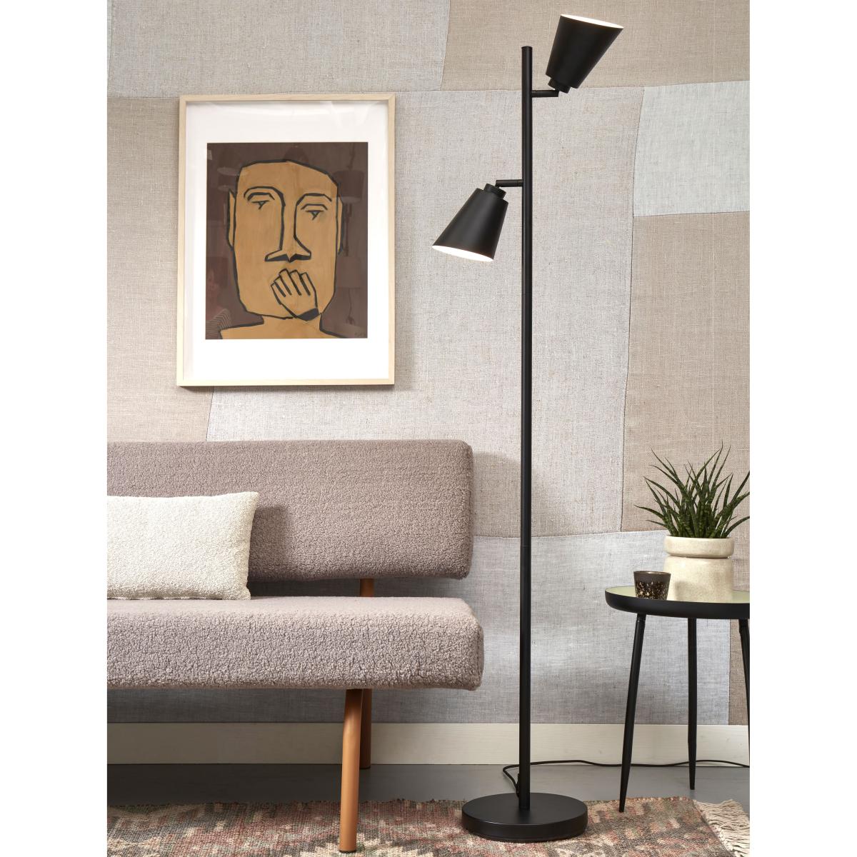 Bremen Floor lamp - / 2 adjustable spotlights - H 162 cm by It's about Romi Black – image 2