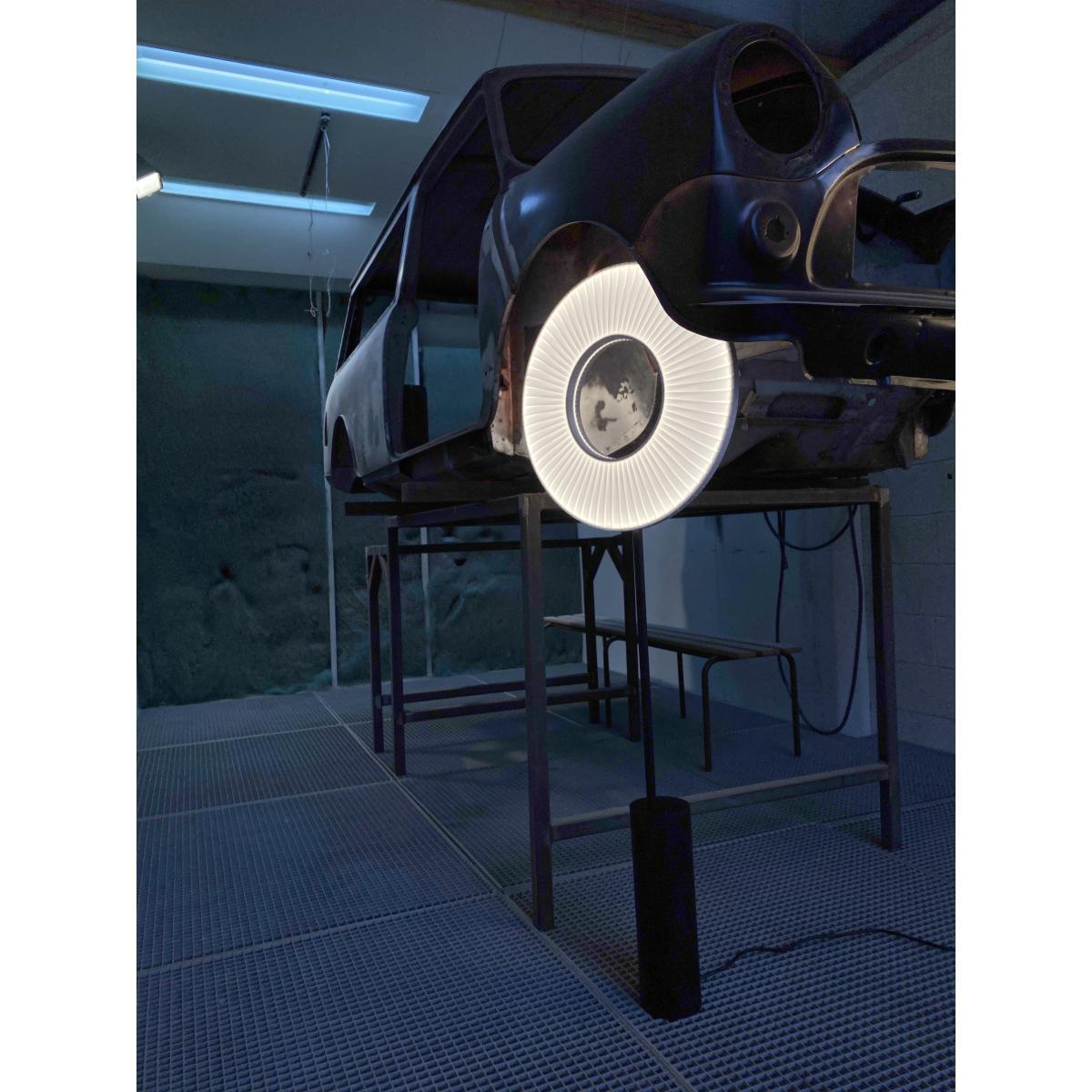 Iris Floor lamp - LED / H 140 cm - Fabric & double-sided lighting by Dix Heures Dix White – image 3