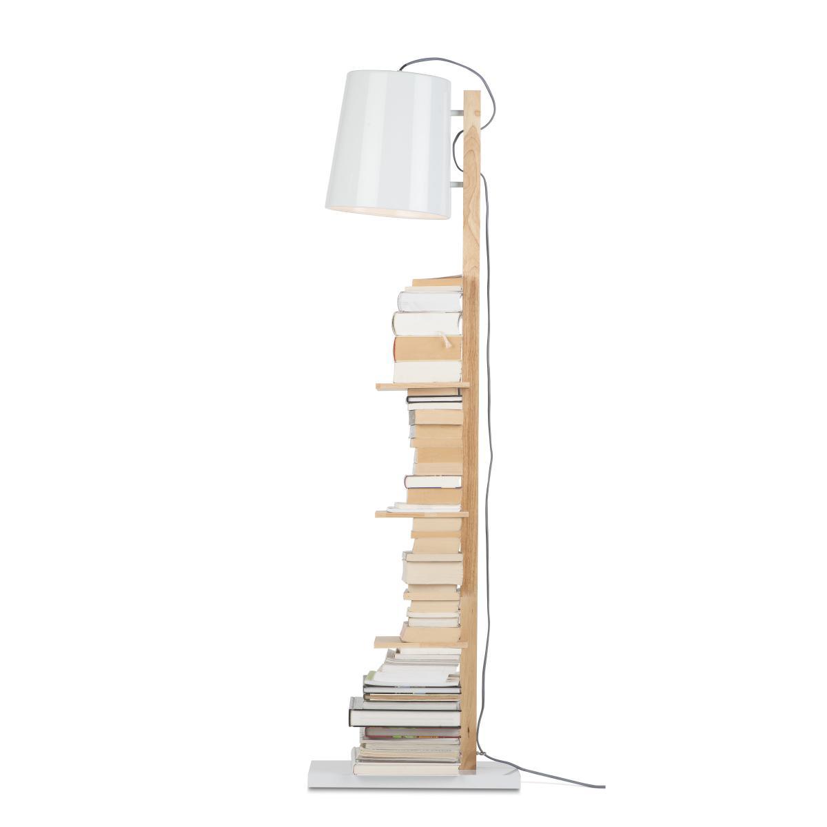 Cambridge Floor lamp - / with 3 shelves - H 168 cm by It's about Romi White/Natural wood – image 2