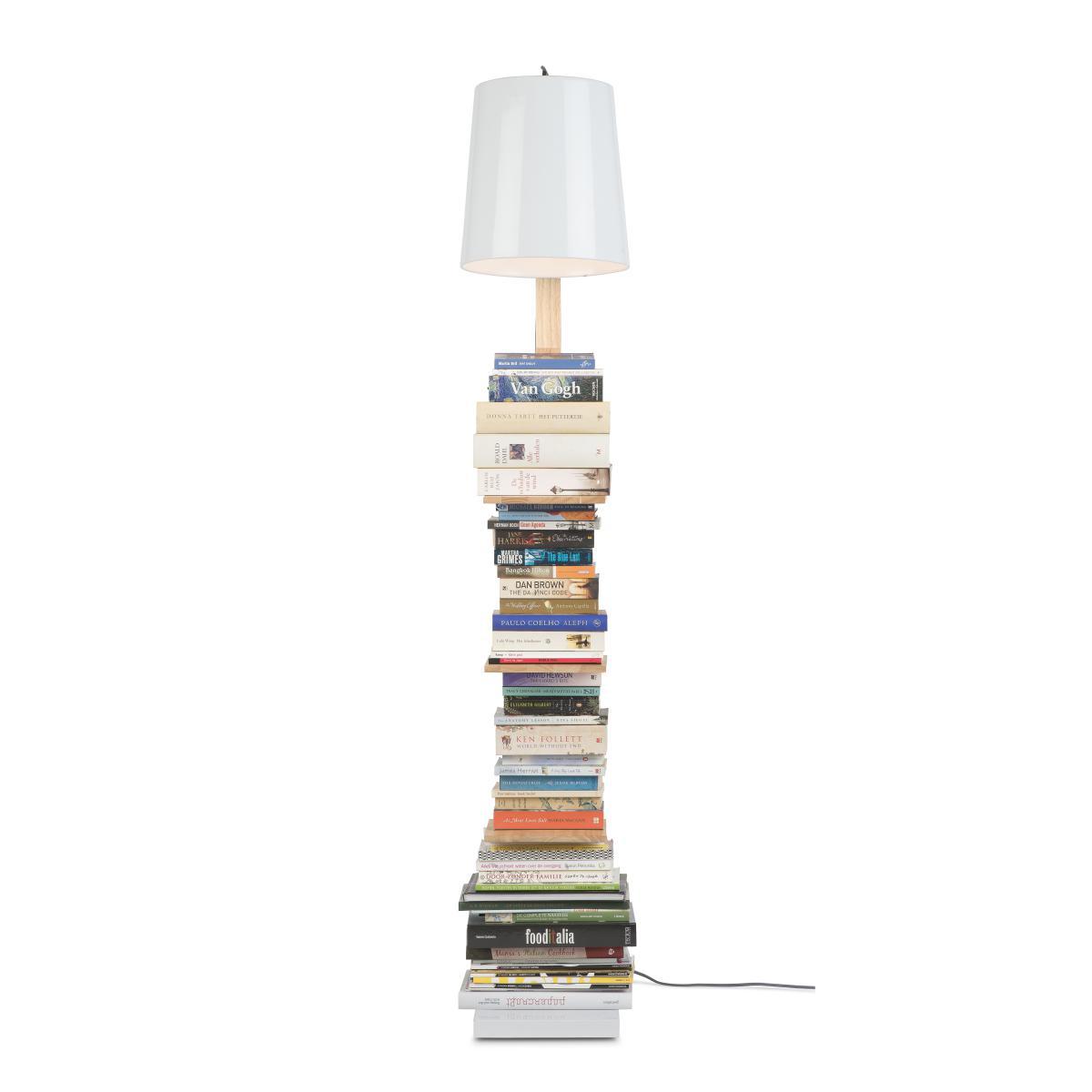 Cambridge Floor lamp - / with 3 shelves - H 168 cm by It's about Romi White/Natural wood – image 3