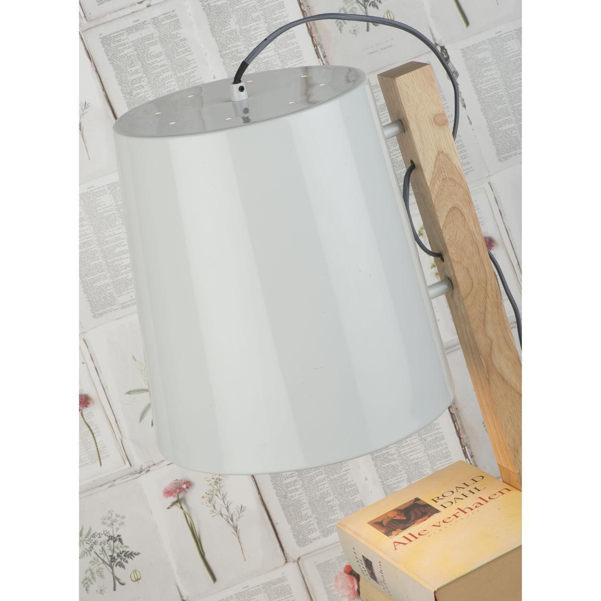 Cambridge Floor lamp - / with 3 shelves - H 168 cm by It's about Romi White/Natural wood – image 5