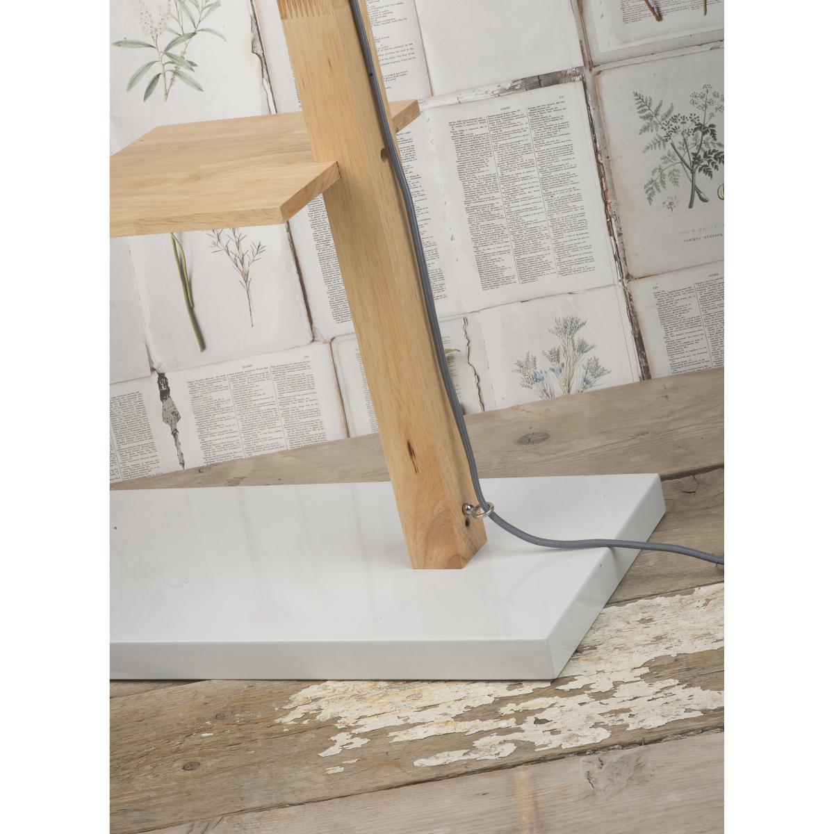 Cambridge Floor lamp - / with 3 shelves - H 168 cm by It's about Romi White/Natural wood – image 7