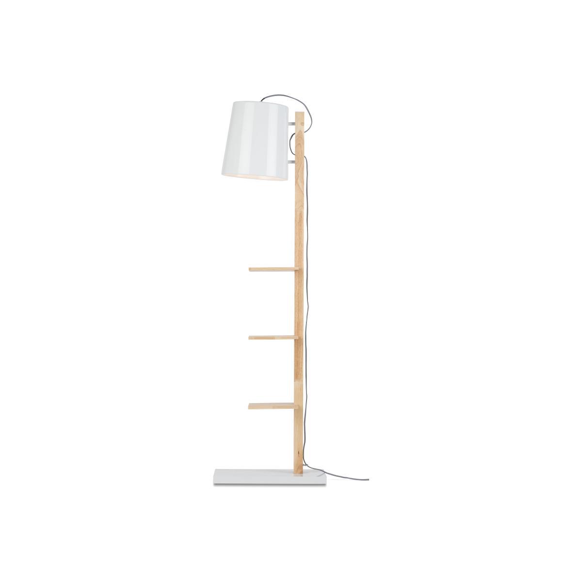 Cambridge Floor lamp - / with 3 shelves - H 168 cm by It's about Romi White/Natural wood – image 1