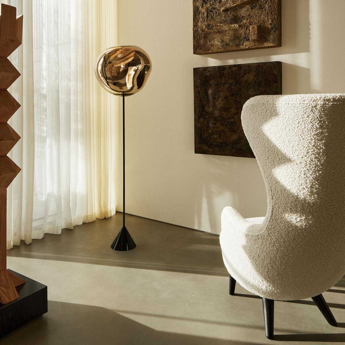 Floor lamp Melt Cone Slim LED plastic material / Ø 50 cm - Metallic polycarbonate (changes colour) - Tom Dixon – image 3