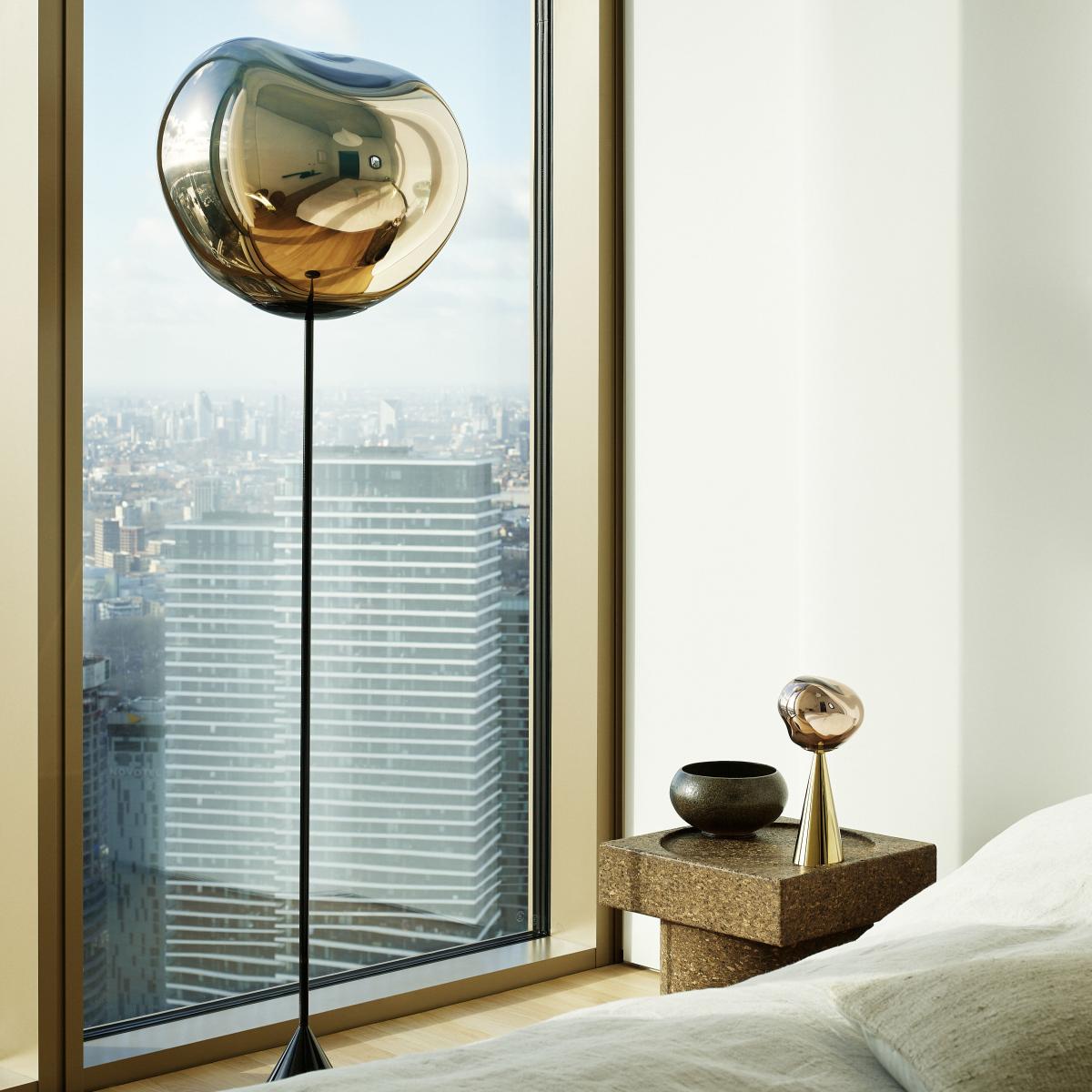 Floor lamp Melt Cone Slim LED plastic material / Ø 50 cm - Metallic polycarbonate (changes colour) - Tom Dixon – image 4