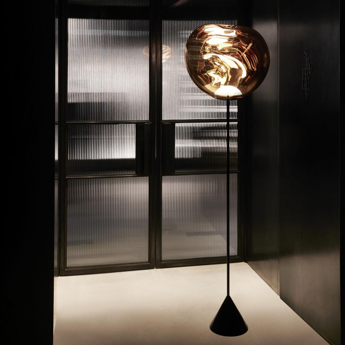Floor lamp Melt Cone Slim LED plastic material / Ø 50 cm - Metallic polycarbonate (changes colour) - Tom Dixon – image 5