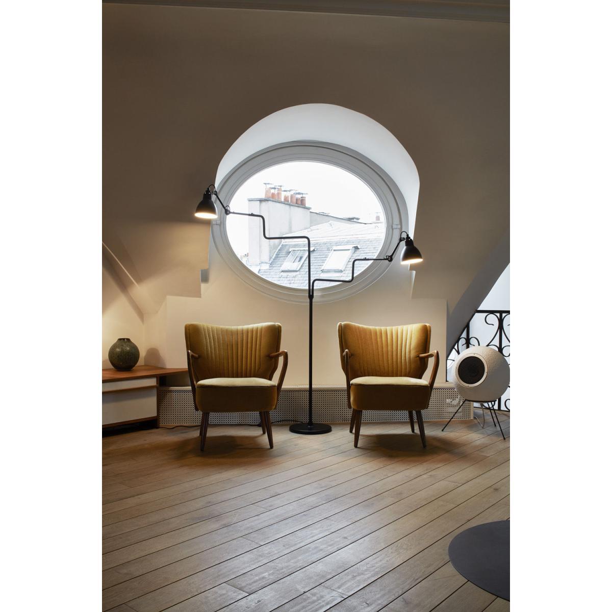 N° 411 Double Floor lamp - Lampe Gras by DCW éditions Black – image 2