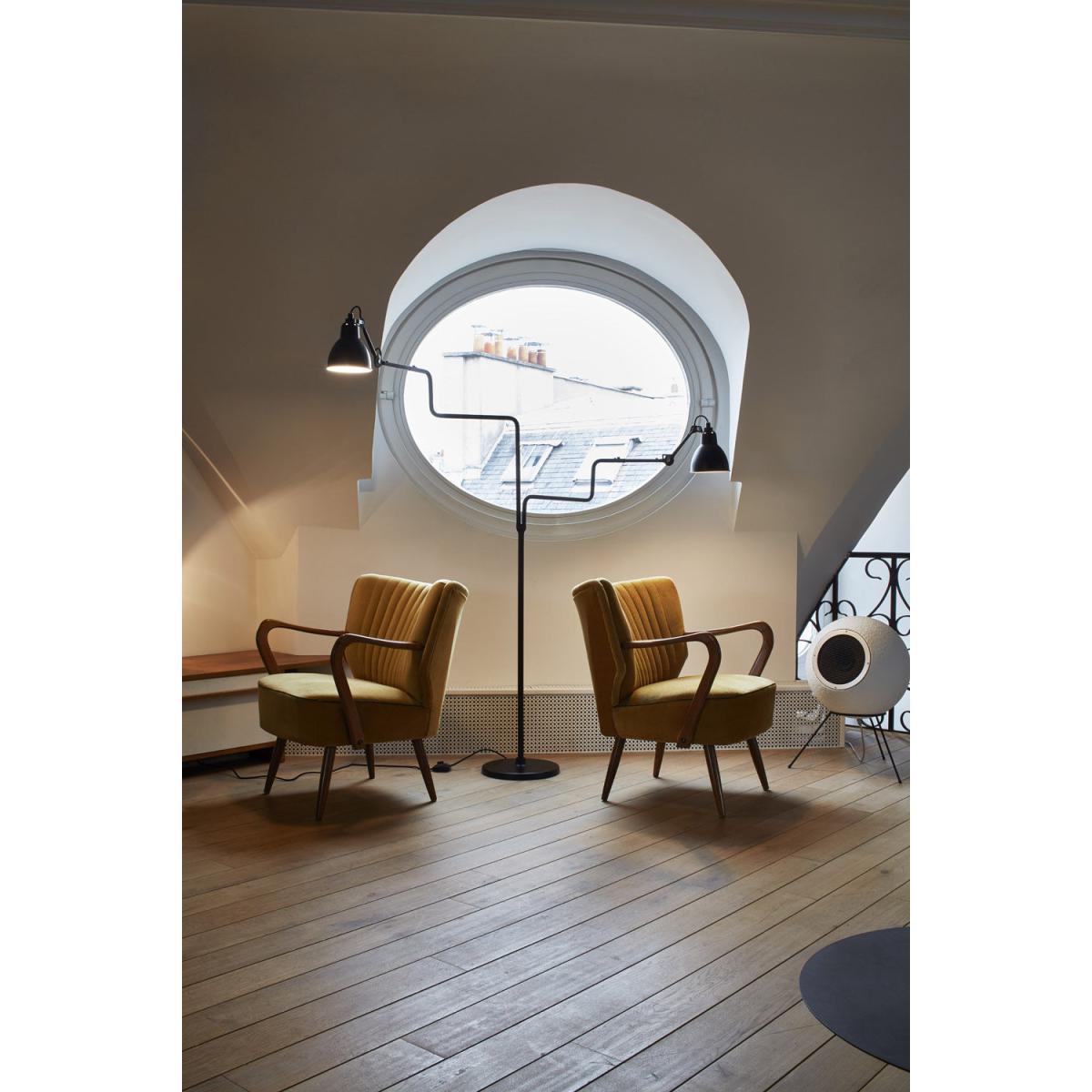 N° 411 Double Floor lamp - Lampe Gras by DCW éditions Black – image 3