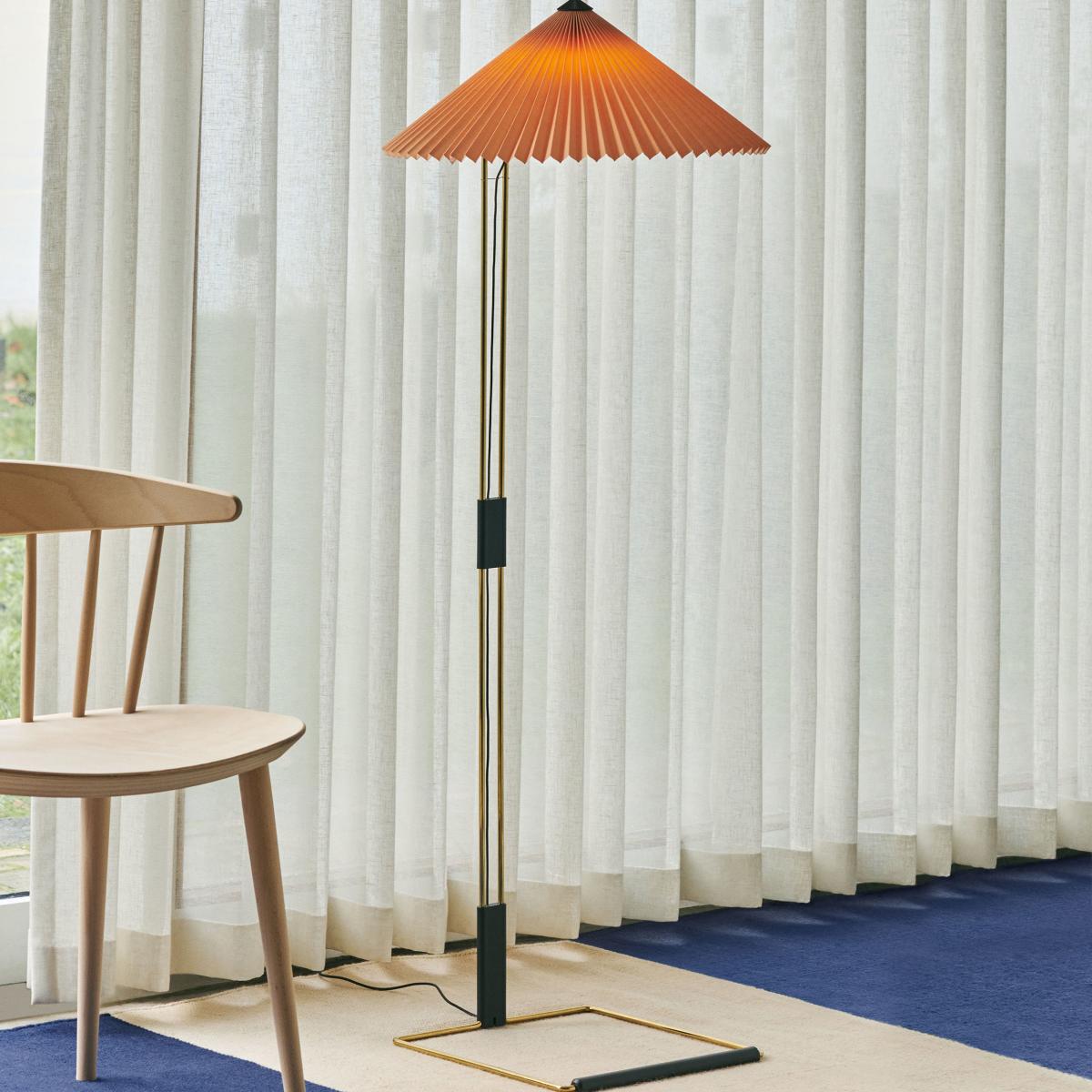 Matin Floor lamp textile orange peach fabric / Ø 50 x H 129 cm - Hay – image 2