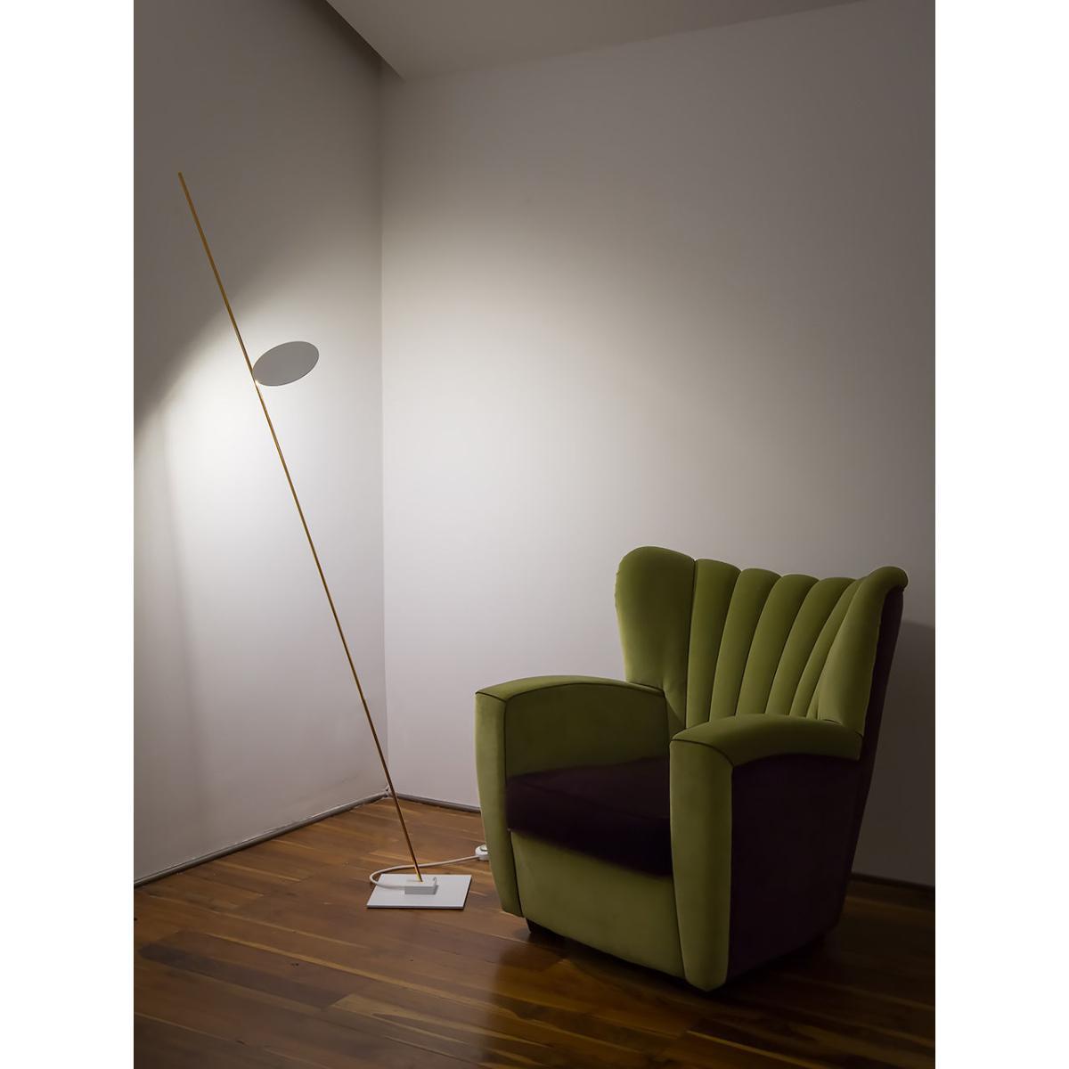 Lederam F1 Floor lamp by Catellani & Smith White/Gold – image 2