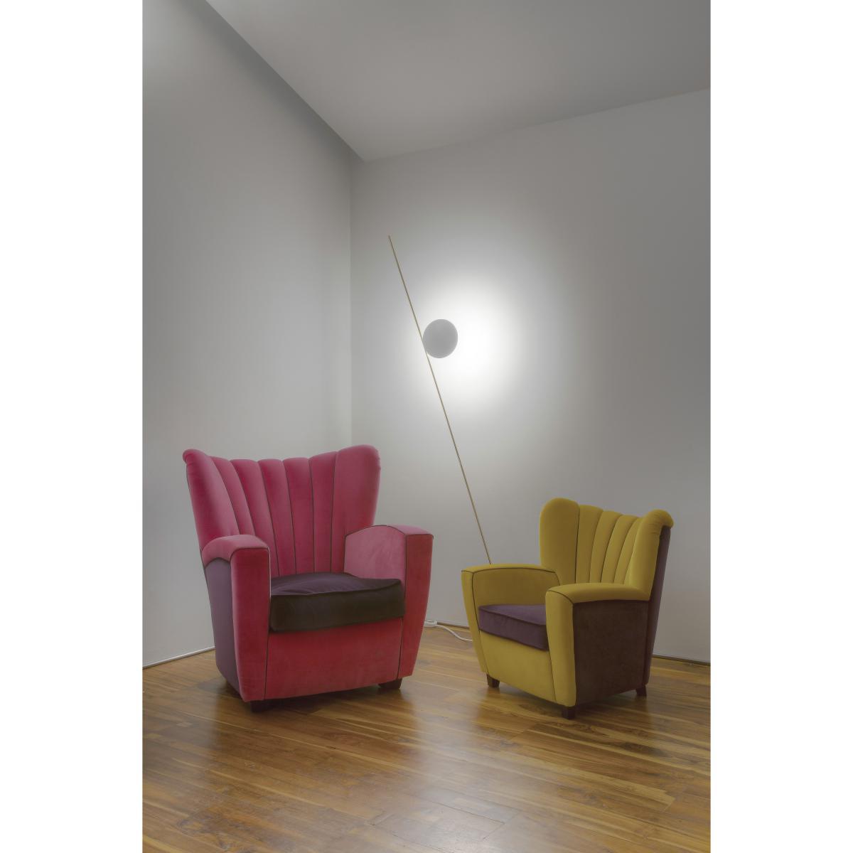 Lederam F1 Floor lamp by Catellani & Smith White/Gold – image 3