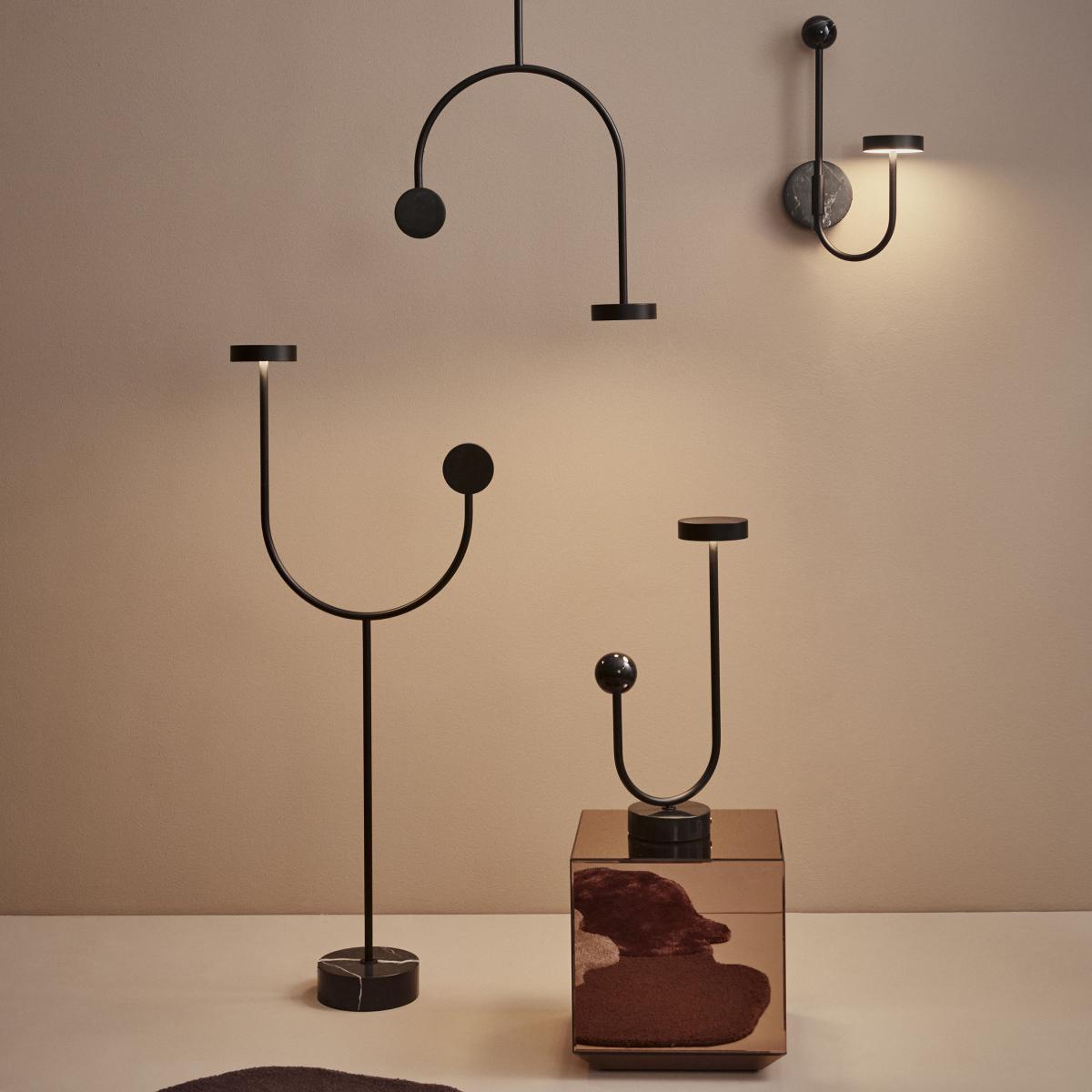 Floor lamp Grasil LED metal stone / L 51.5 x H 127.6 cm - Metal & marble - AYTM – image 3