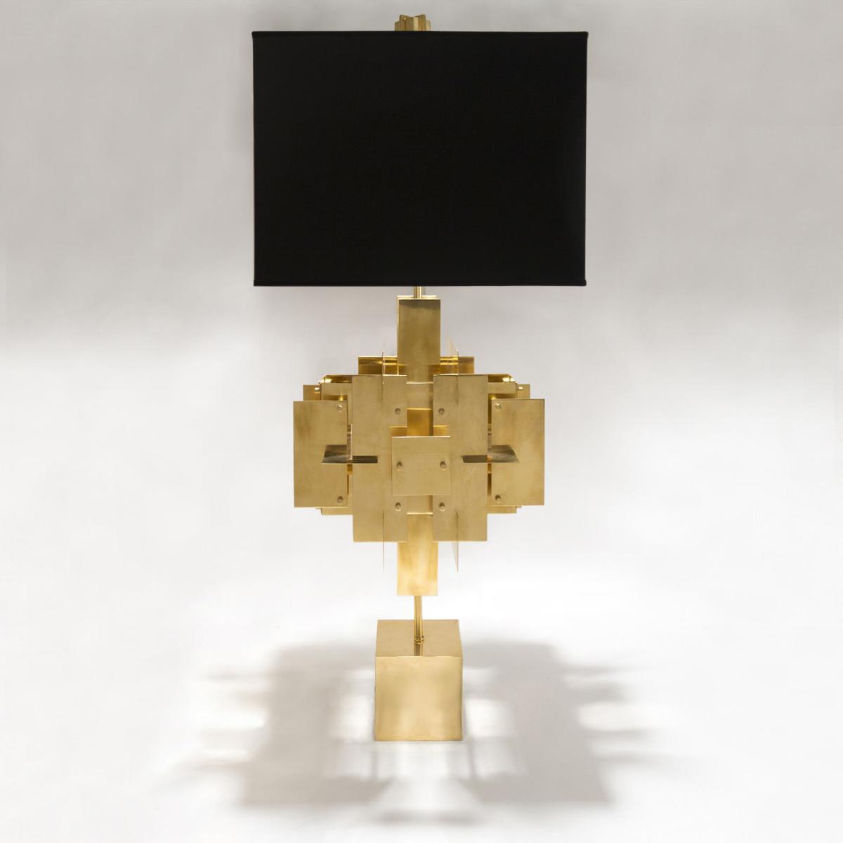 Puzzle Lamp - H 94 cm by Jonathan Adler Black/Gold – image 2