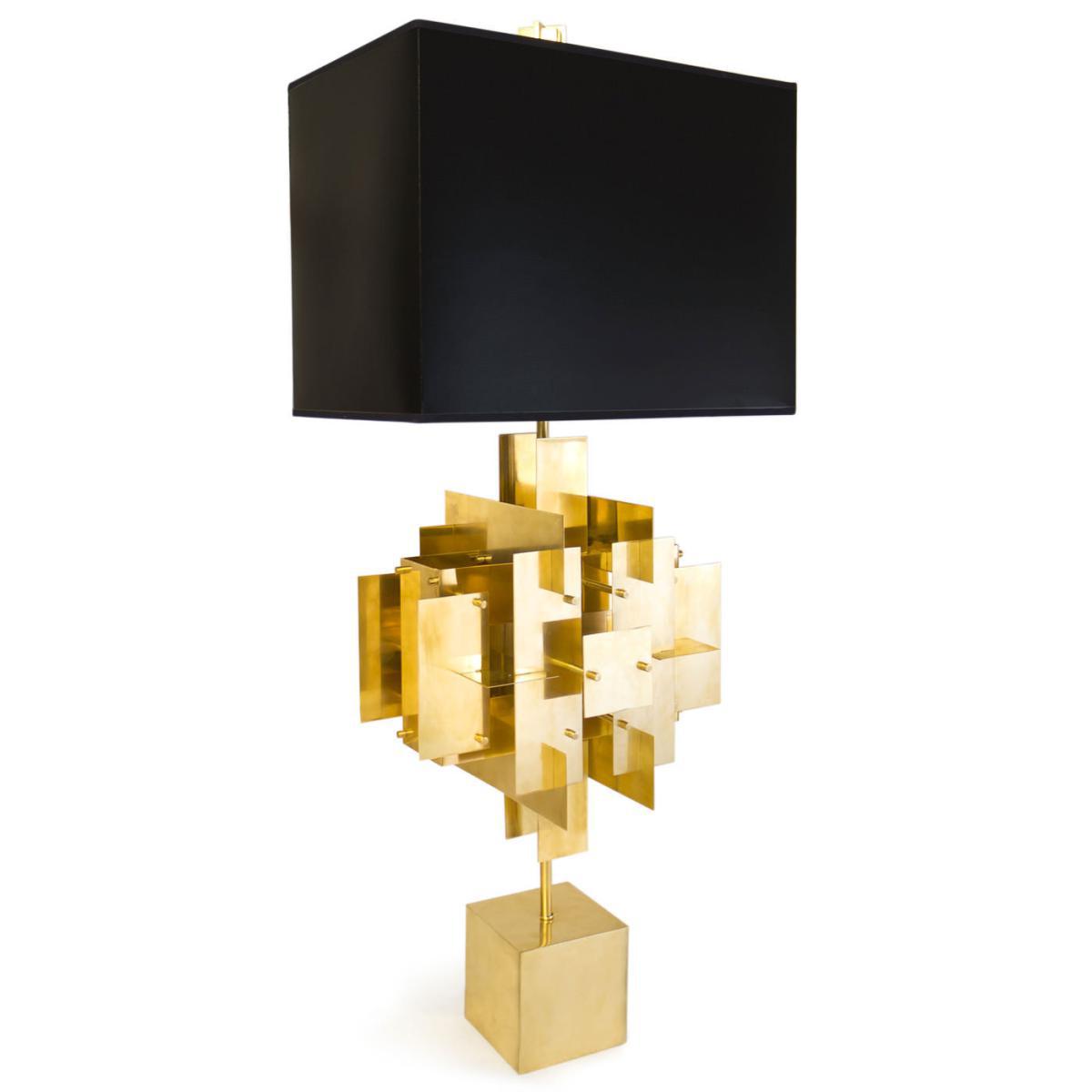 Puzzle Lamp - H 94 cm by Jonathan Adler Black/Gold – image 3