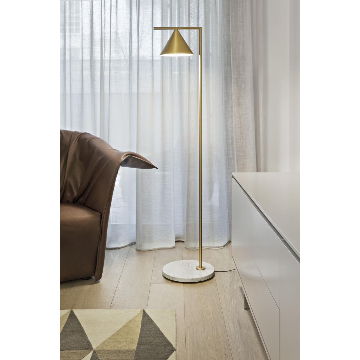Captain Flint Indoor Floor lamp - 154 cm - Adjustable - Marble base by Flos Gold/Metal – image 2